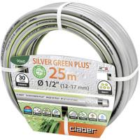 Шланг для поливу Claber Silver Green Plus 9060, 25 м 1/2" сірий