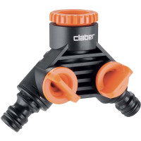 Двойное соединение для кранов Claber 8599 (вход 3/4" выход Б/Д)