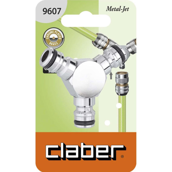 З'єднувач для шлангів Claber Metal-Jet 9607 тристоронній