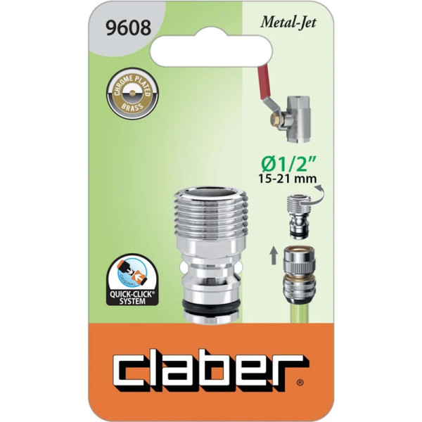 Адаптер для крана 1/2"Н Claber Metal-Jet 9608