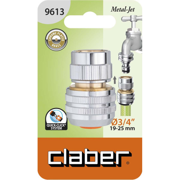Конектор для шлангів 3/4" Claber Metal-Jet 9613