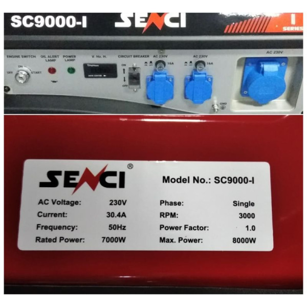 Бензиновий генератор Senci SC9000-I
