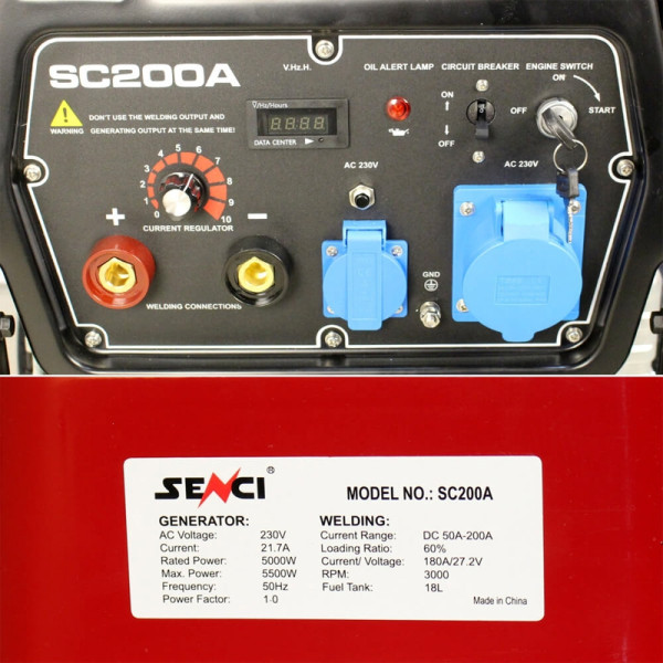 Зварювальний бензиновий генератор Senci SC 200 A