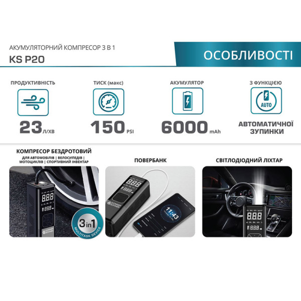 Автомобільний компресор Könner & Söhnen KS P20