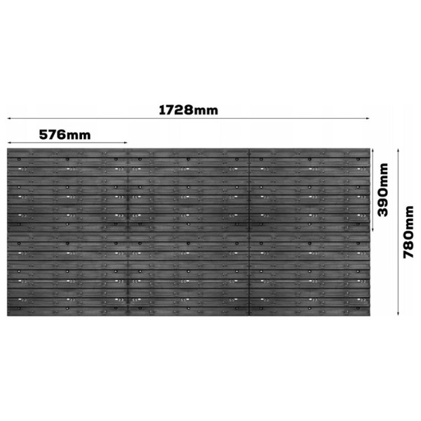 Панель для інструментів Kistenberg. Панель 174х78см, 74шт 115/155 лотки, полички і тримачі