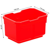 Лоток Kistenberg Titan Box. 15,6x11x9 см, червоний