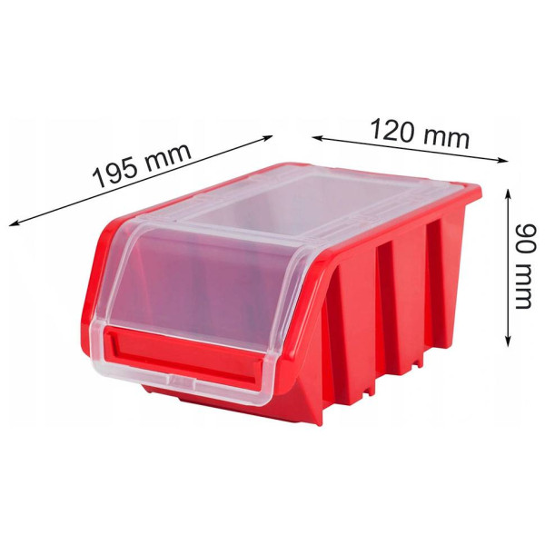 Лоток Kistenberg Truck Plus з кришкою. 19,5x12x9см, червоний
