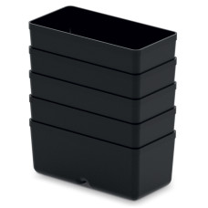 Набір Kistenberg Unite Box. 5,5x11x5,5 см - 5 шт чорних лотків