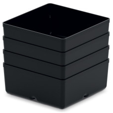 Набір Kistenberg Unite Box. 11x11x5,5 см - 4 шт чорних лотків