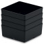 Набір Kistenberg Unite Box. 11x11x5,5 см - 4 шт чорних лотків