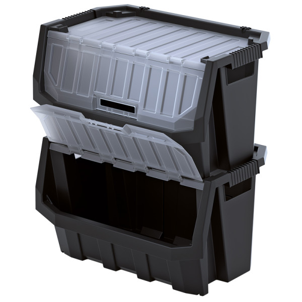 Лоток Kistenberg Truck Max з кришкою. 58x38x34см, чорний