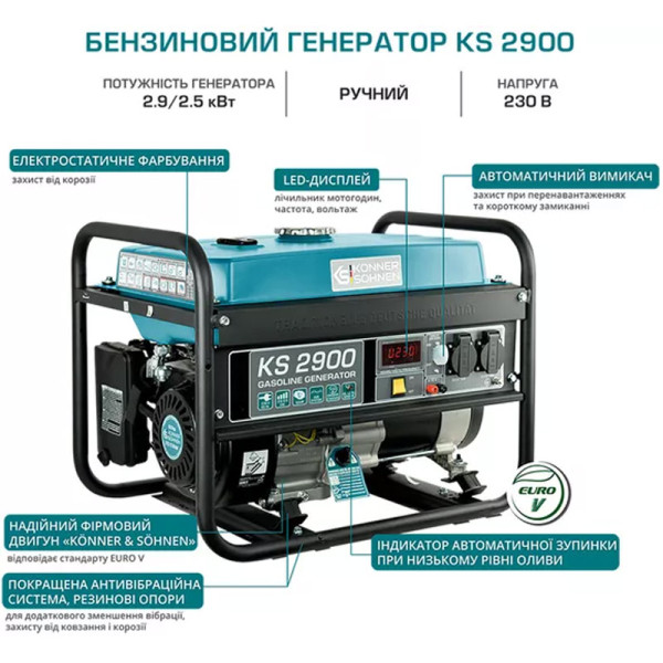Бензиновий генератор Könner & Söhnen KS 2900
