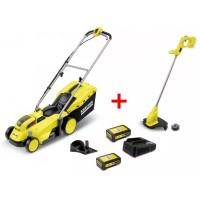 Газонокосарка акумуляторна Karcher LMO 18-33+тример 18-25 (9.612-364.0) (з акумулятором і ЗП)